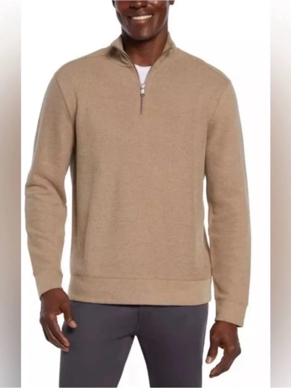 Banana Republic Sweater Mens Large 100% Merino Wool 1/4 Zip
